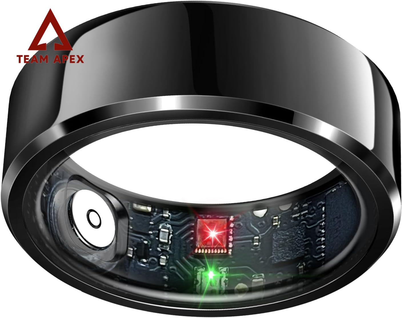 Revolutionary Sleek Smart Ring: Your Ultimate Health & Fitness Tracker with Heart Rate Monitoring, Sleep Analysis, Gesture Control, and Waterproof Design - Perfect for iOS & Android (Black, Size #11)